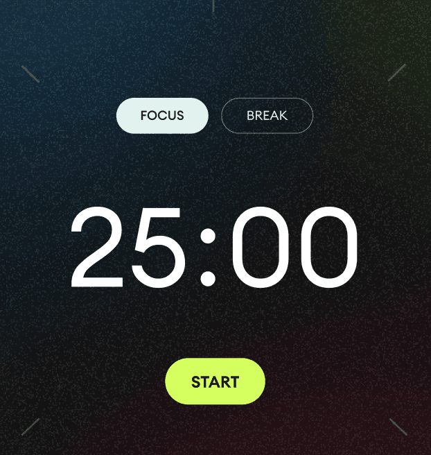 Personal Project: Pomodoro Timer in Figma
